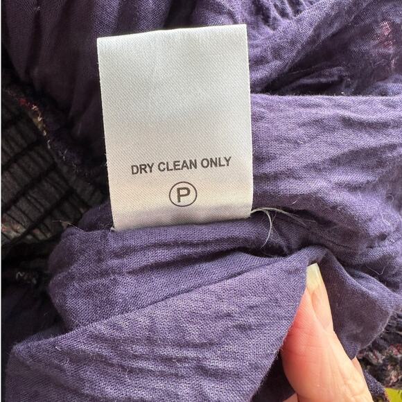 Rahi Cali Purple Multi Color Floral Print 3/4 Sleeve Ruffle Mini Dress XS - Picture 9 of 14